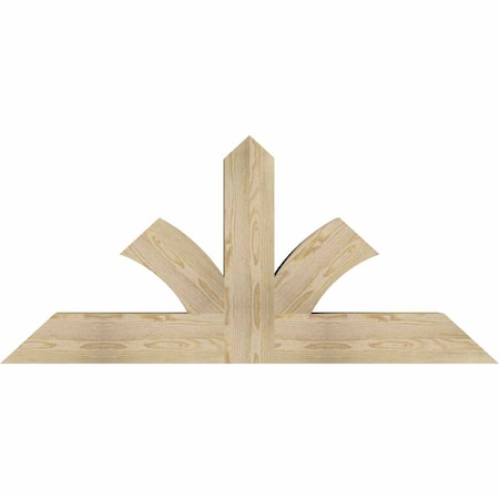 Ekena Millwork Richland Rough Sawn Timber Gable Bracket, Douglas Fir, 60"W x 27"H x 6"D x 6"F, 11/12 Pitch GBW060X27X0606RIC00RDF